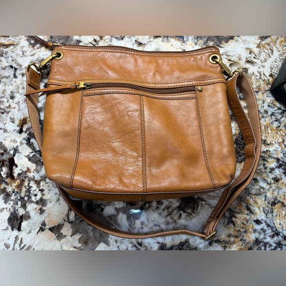 Fossil Tan Leather Women's Messenger Bag - Picture 5 of 16